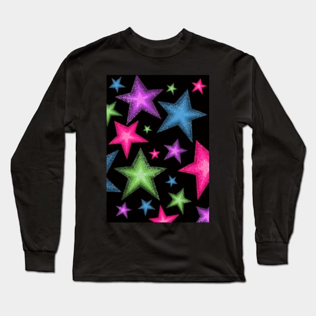 glitter stars Long Sleeve T-Shirt by hgrasel